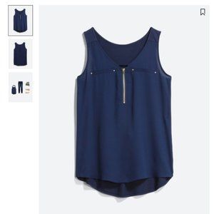Fortune + Ivy (L) Navy Sleeveless Top